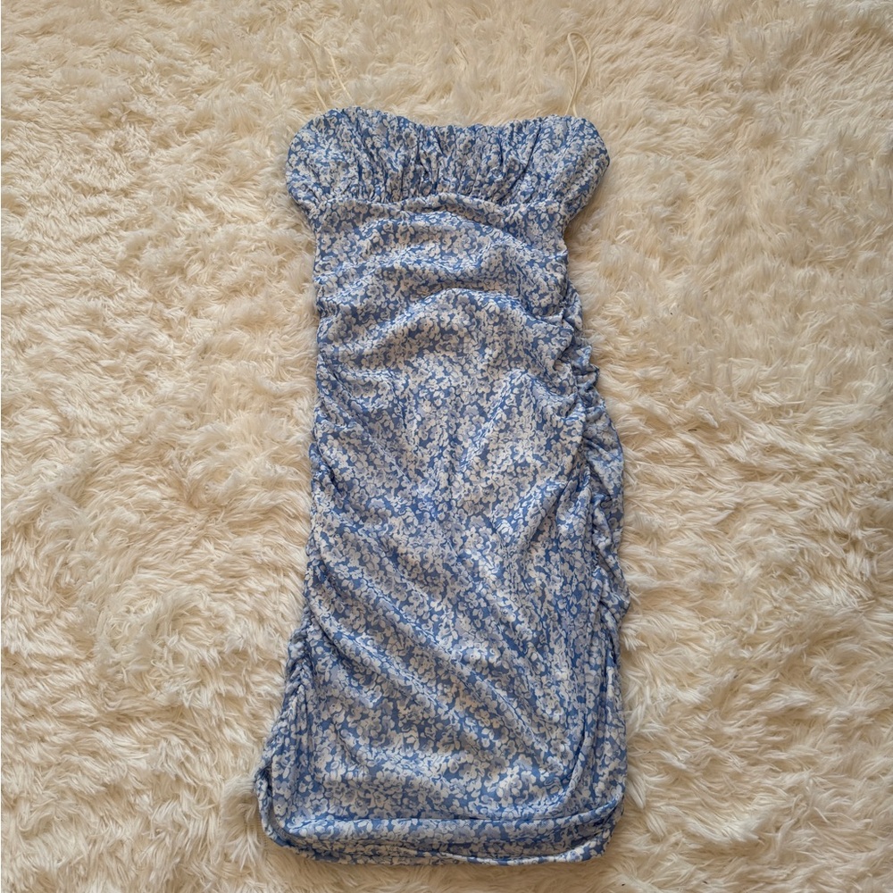 Princess Polly Floral Blue Mini Dress